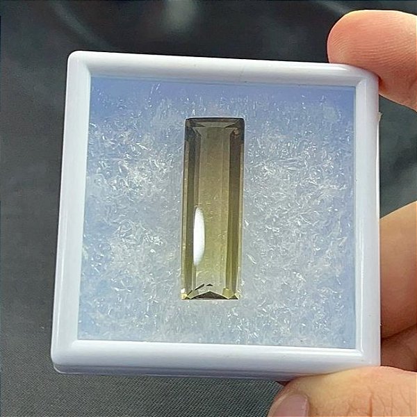 Green Gold Facetado Retangular 11,5 X 35,5 mm