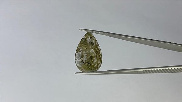 Rutilo Verde Cabochão Gota 18,3 X 32,5 mm