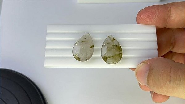 KIT 2 Pedras Rutilo Facetado Gota