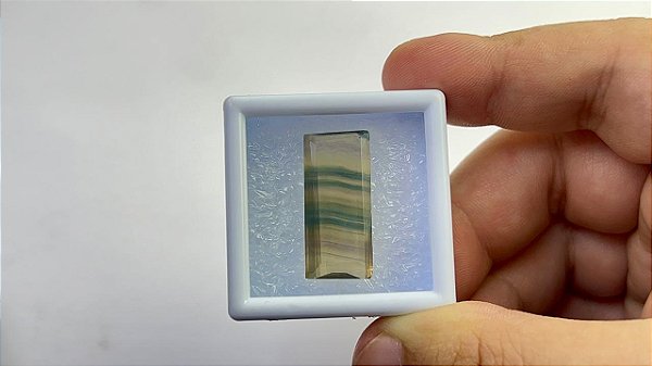 Fluorita Facetada Retangular 12x26,7mm