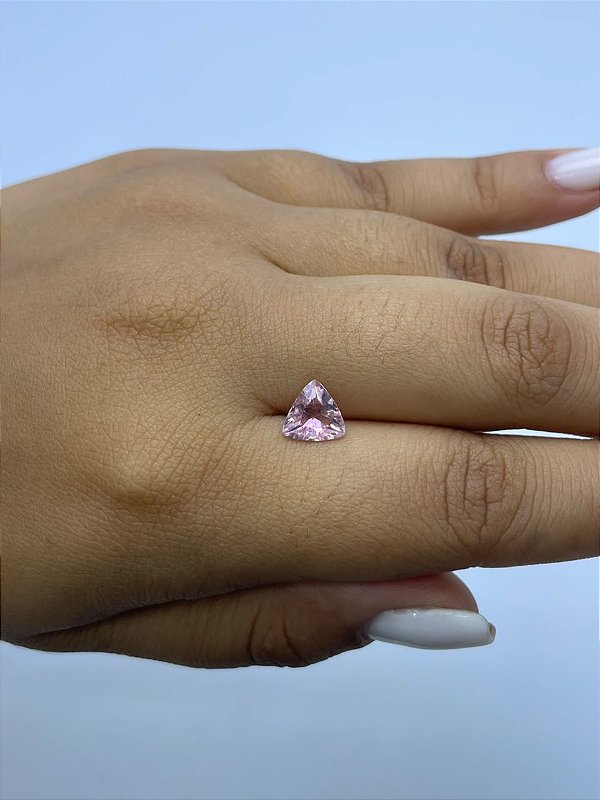 Turmalina Rosa Facetada Trillion 4,5x8mm