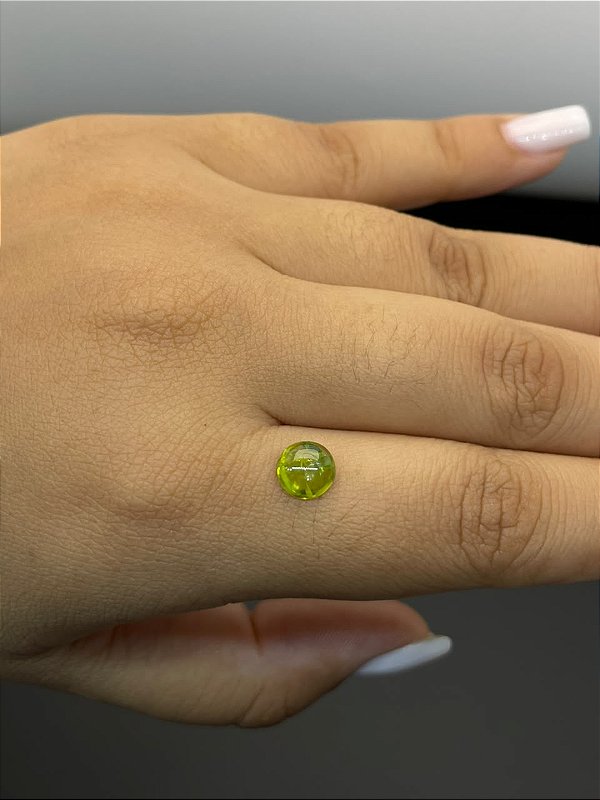 Peridoto Cabochão Redondo 7mm