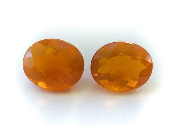 Opala De Fogo Laranja 8X10mm par