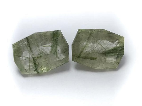 Quartzo Rutilo Verde Retangular  15 x 20 mm