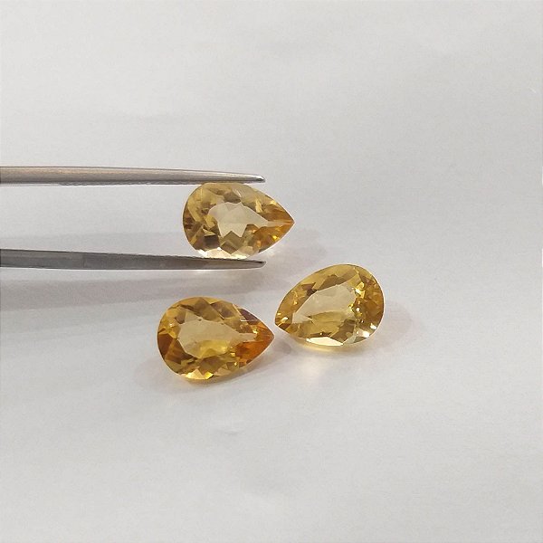Citrino Conjunto de Gotas 8X11mm
