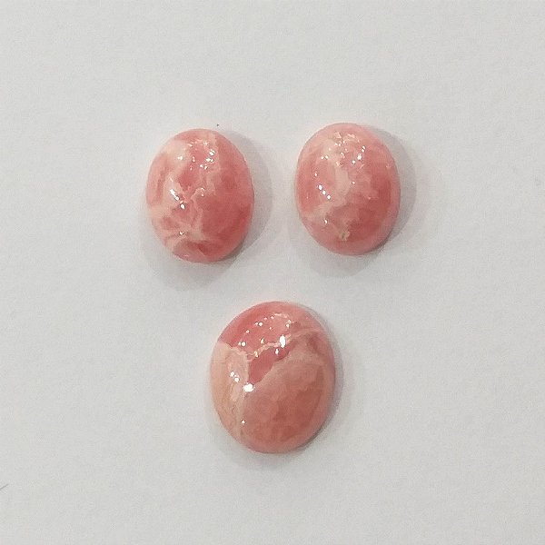 Rodocrozita Conjunto Oval 3 Pedras B