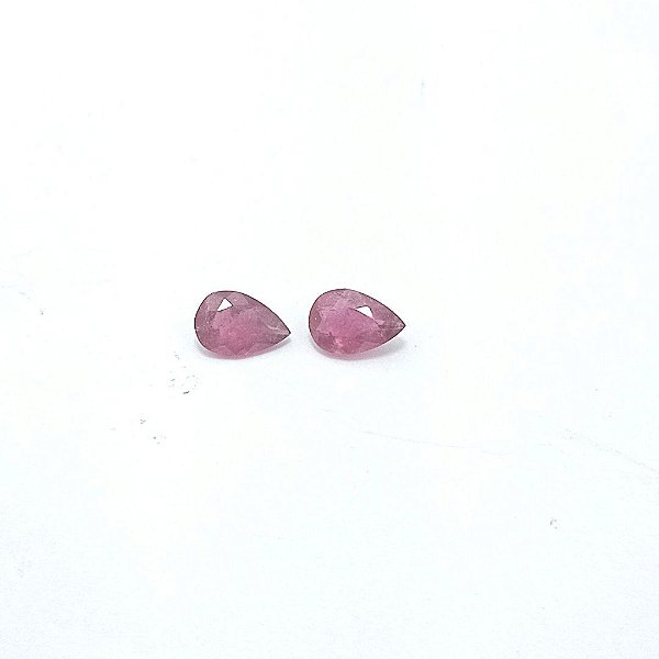 Turmalina Rubelita Gota Par 6X9 mm