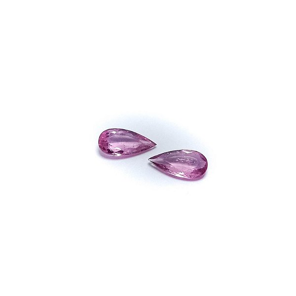 Turmalina Rubelita Facetada Gota Par 5X11 mm
