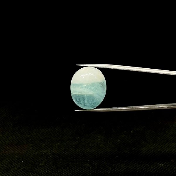 Agua Marinha Cabochão Bicolor 17x20mm