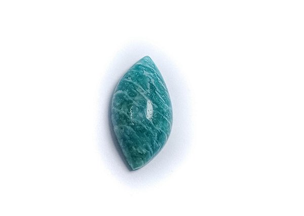 Amazonita Verde Cabochão Lisa Formato Folha 14x26mm