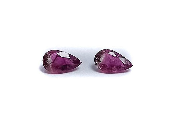 Turmalina Bicolor Gota Par 5x9 mm