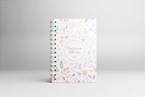 Agenda 2026 - Floral Cute - Miolo Papel branco