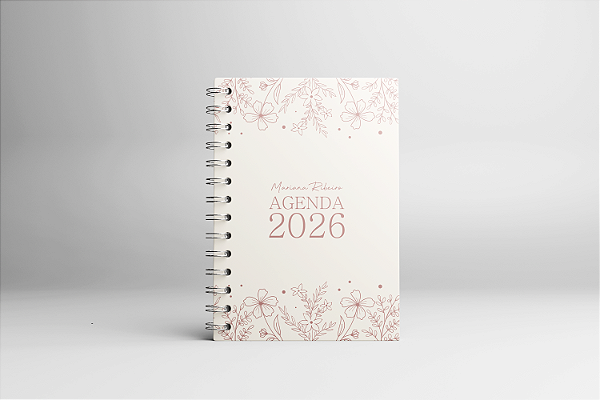 Agenda 2026 - Floral Line - Miolo Papel Bege Pólen