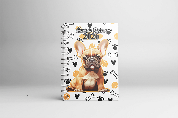 Agenda 2026 - PETS DOG - Miolo Papel Bege Pólen