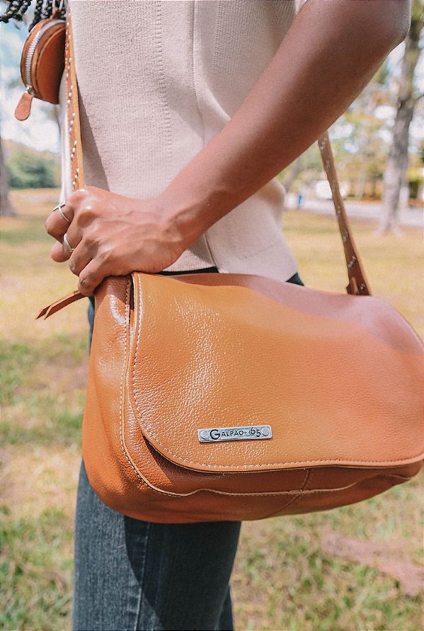 Bolsa tiracolo em couro feminina Clearance