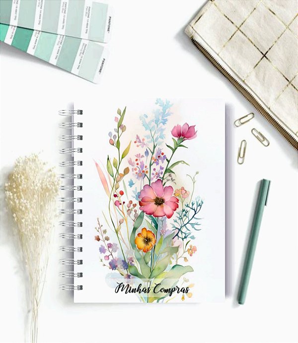 Caderno de Compras  - 100 folhas pautadas - Personalizado