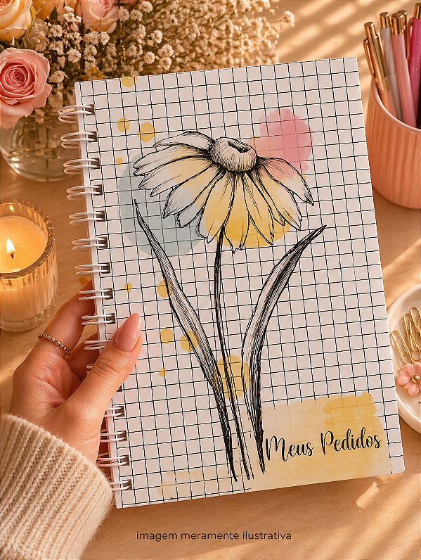 Caderno Premium de Pedidos com acabamento artesanal - Personalizado