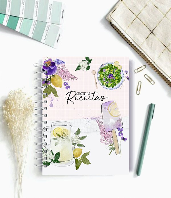 Caderno de Receitas  - 100 folhas - Personalizado