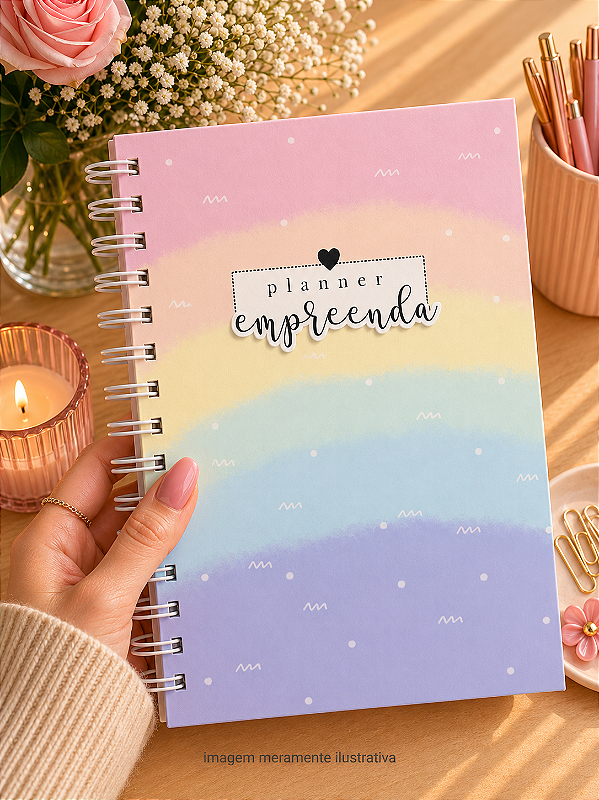 Planner do Empreendedor Permanente Premium com acabamento artesanal - Personalizado