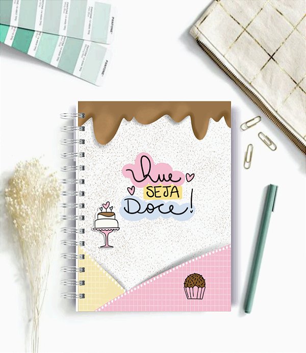 Caderno A5 Doce  -  100 folhas pautadas - Personalizado
