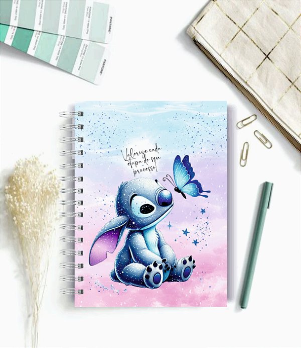 Caderno A5 STITCH  -  100 folhas pautadas - Personalizado