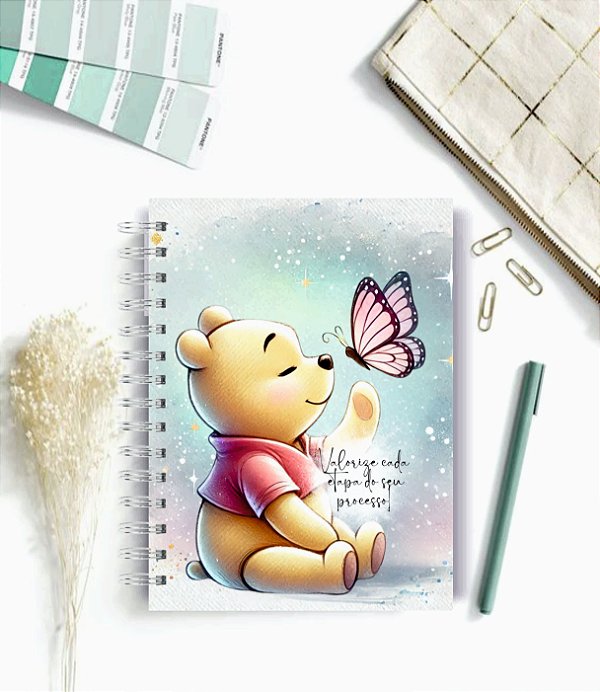 Caderno A5 POOH 03  -  100 folhas pautadas - Personalizado