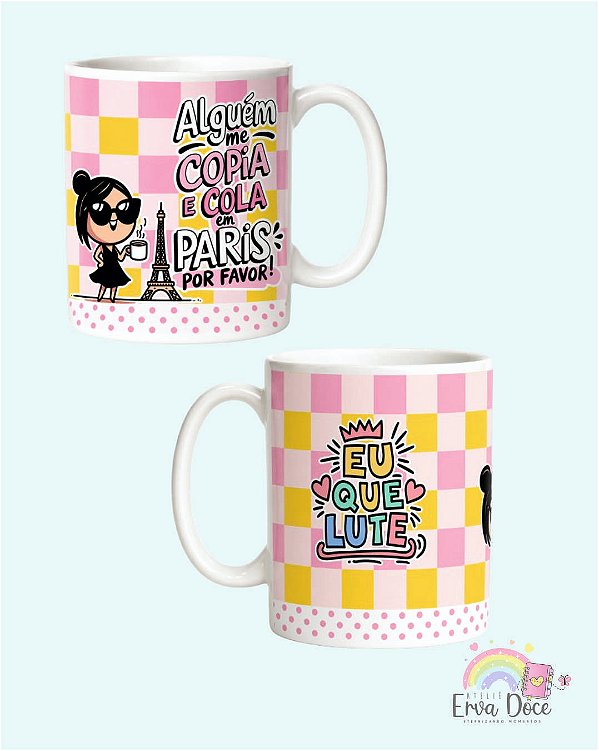 Caneca de Cerâmica Branca - Personalizado