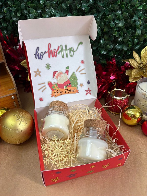 Caixinha com velas aromatizadas - Personalizado