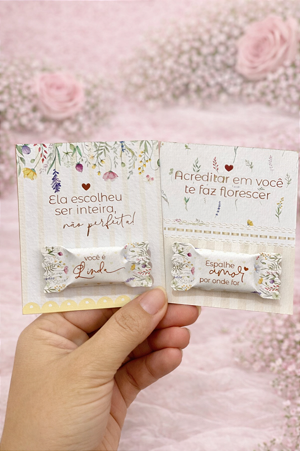 Card com Bala Mulher - Personalizado