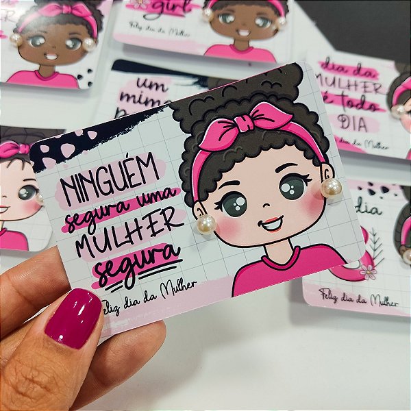 Card Brincos Mulher Incrível - Personalizado