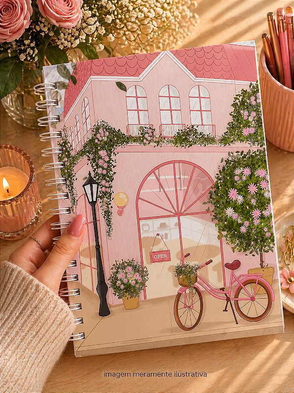Caderno Premium Universitário 200 folhas com acabamento artesanal - Personalizado