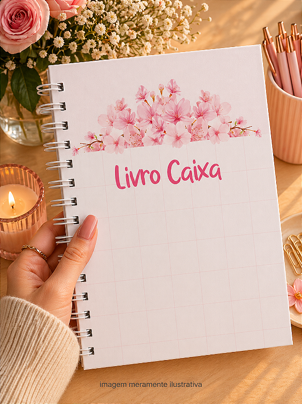 Livro Caixa Premium com acabamento artesanal - Personalizado