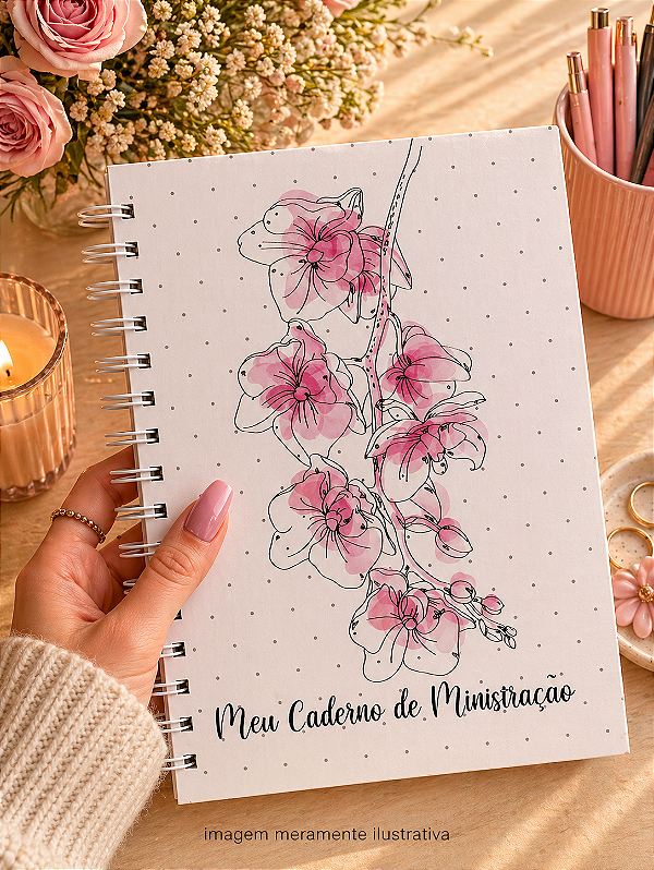 Caderno Premium de Ministração com acabamento artesanal - Personalizado