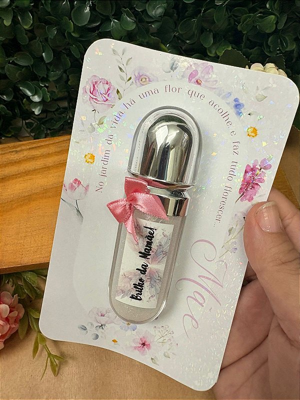Tag com Brilho Labial Premium e acabamento artesanal - Personalizado