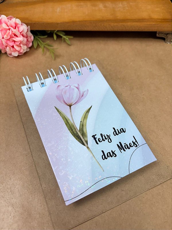 Cadernetinha Mini Premium linha Mãe com acabamento artesanal - Personalizado