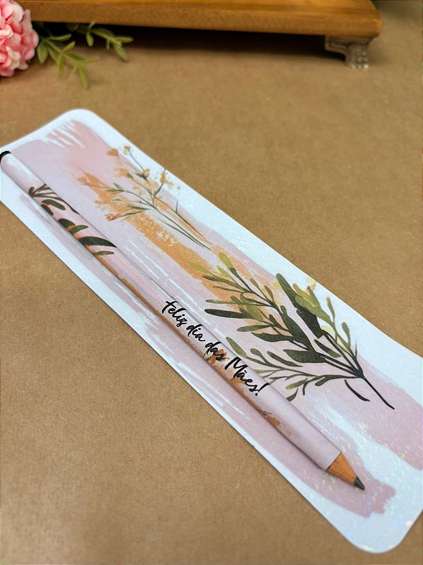 Tag com lápis preto Premium com acabamento artesanal - Personalizado