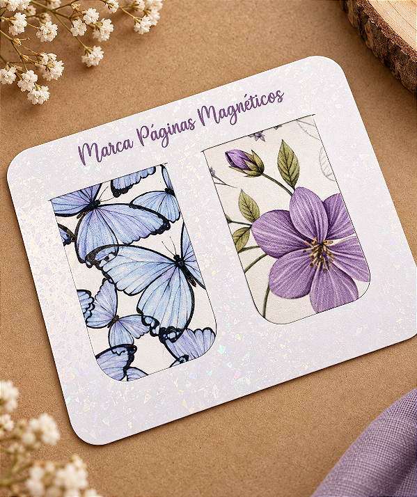 Tag com dois marca páginas magnéticos - Personalizado