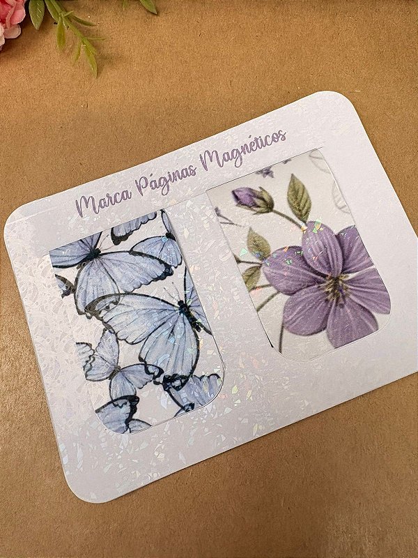 Tag com dois marca páginas magnéticos Premium com acabamento artesanal - Personalizado