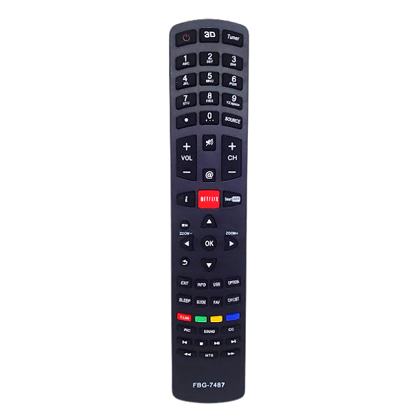 7487 CONTROLE LCD COMPATÍVEL C/ PHILCO C/NETFLIX