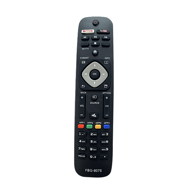 8075 CONTROLE SMART COMPATÍVEL C/ PHILIPS C/NETFLIX