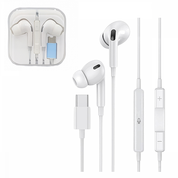 Fone de Ouvido Intra Auricular Com Fio e Microfone Controle de Volume Conexão TIPO-C Altomex A-02