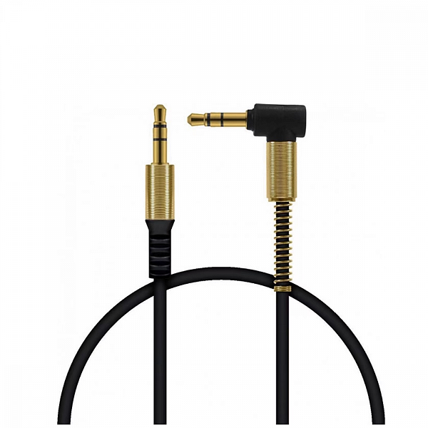 Cabo P2 Auxiliar P2 x P2 90 graus 1 metro Emborrachado Colorido AUX-90