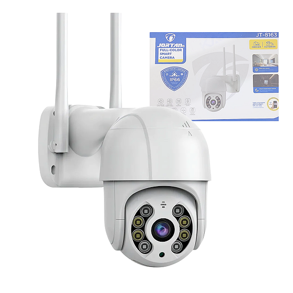 Câmera Segurança IP Externa Rotativa Wifi Prova Dágua Full Hd 1080p Jortan JT-8163