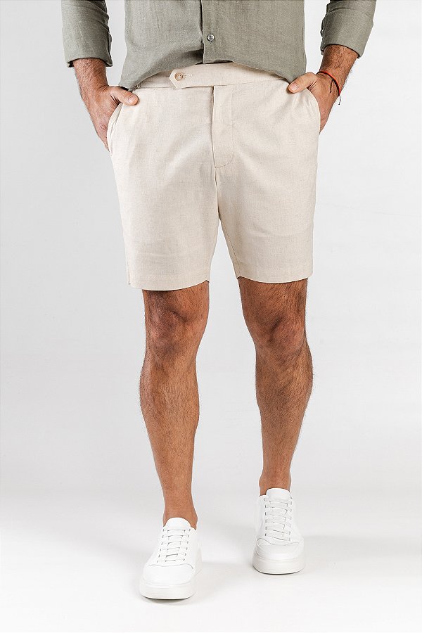 Bermuda Verano Linho Natural