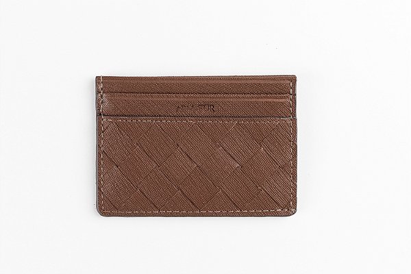 Porta Cartão Couro Saffiano Trisset Whisky