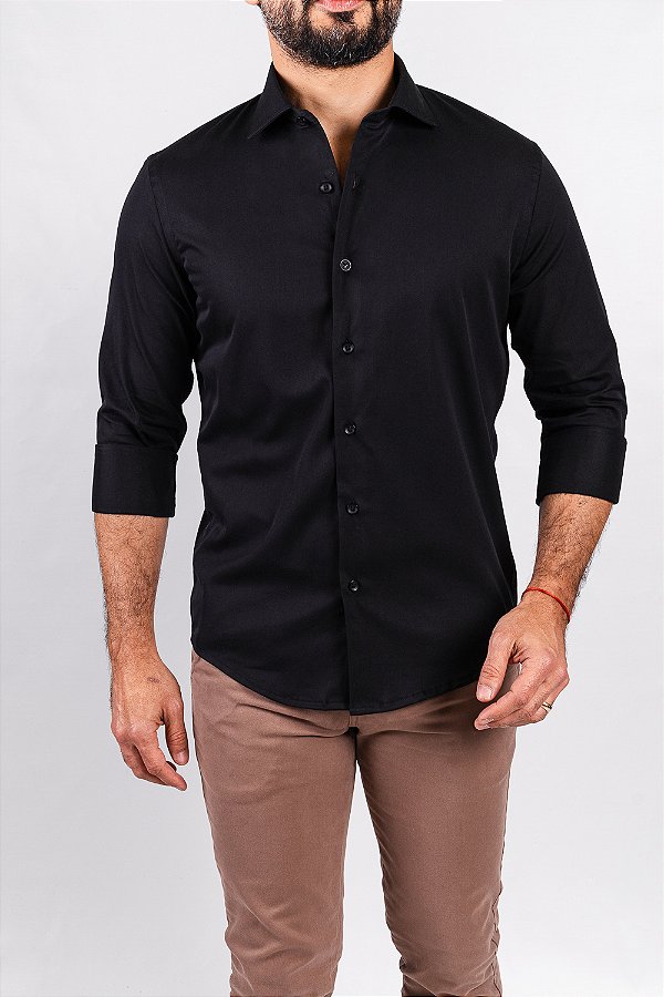 Camisa Arm Collar Preto