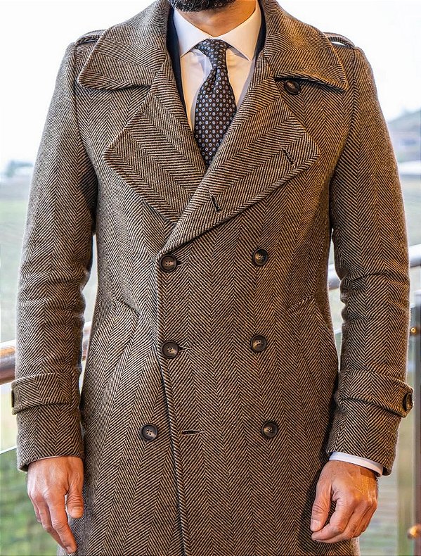 Casaco de Lã Sherlock Bege