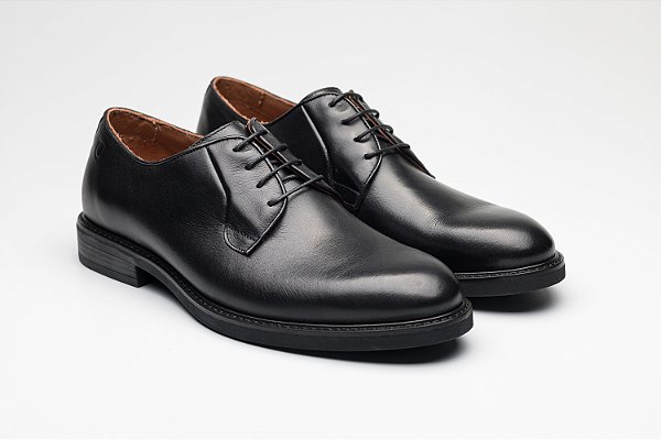 Sapato Derby de Couro Preto