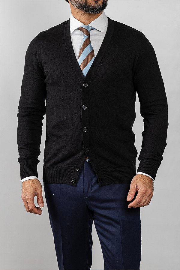Cardigan de Tricot Preto