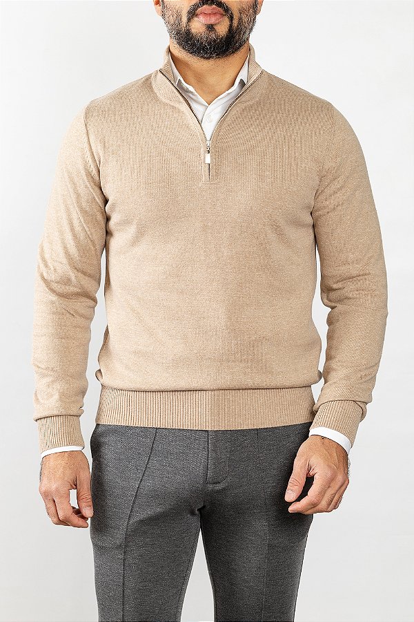 Tricot Gola Portuguesa Bege